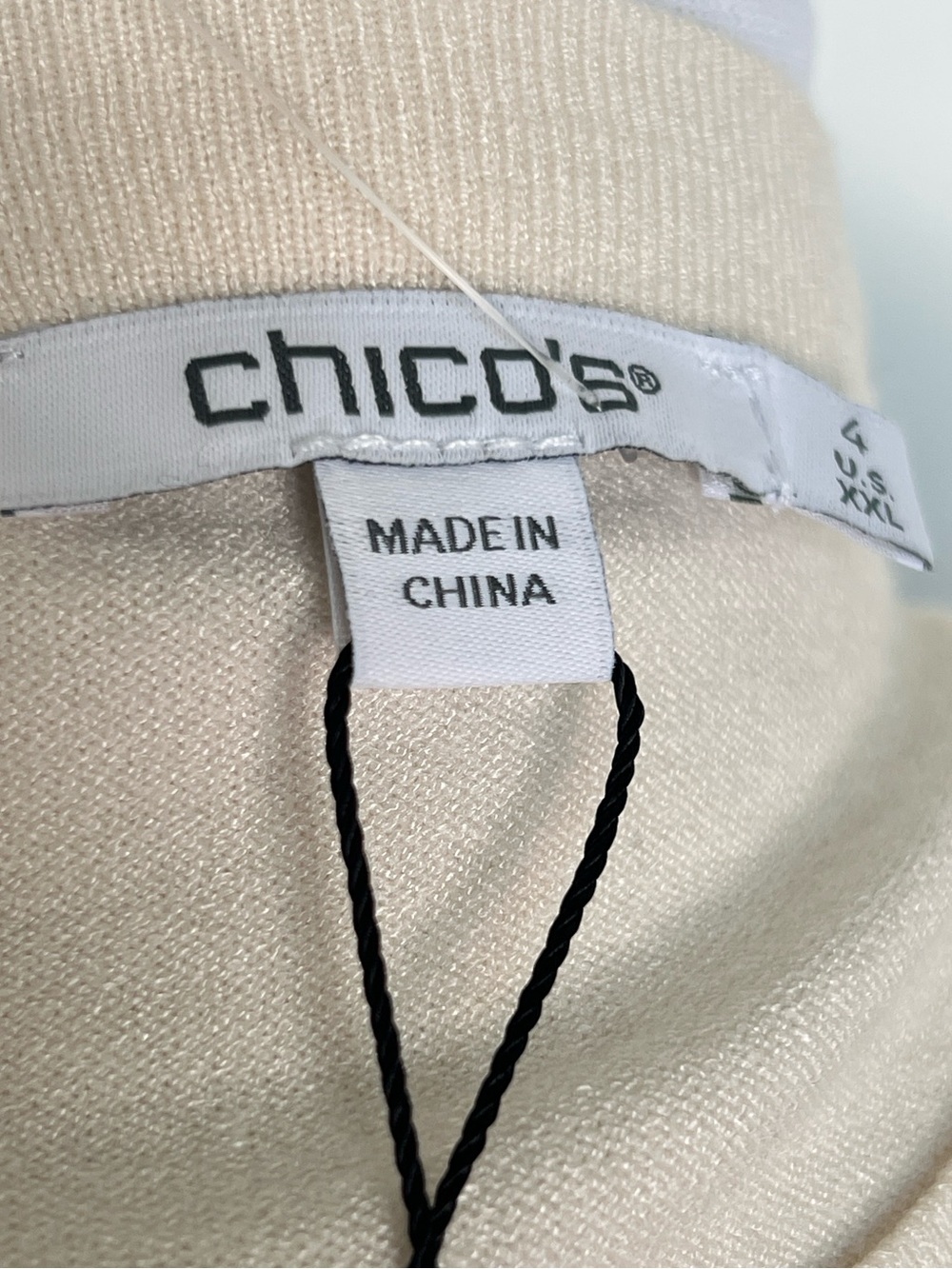 NWT! Chico's Colorblock Easy Pullover Sweater Size 4 - Picture 7 of 9